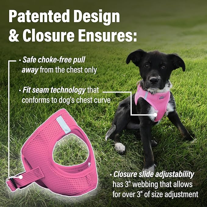 American River Ultra Choke-Free Mesh Dog Harness - Candy Pink XS