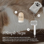 Cat Rinse-Free Shampoo & Conditioner with Bath Mitt – Sensitive Skin, Stress & Itch Relief Leave-In Cleanse Serum – 98.65% Naturally Derived, Gentle Cleanse, Hydrate & Deodorize – 8 x 10ml