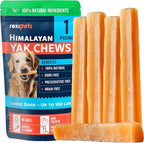 100% Natural Yak Cheese Himalayan Made Dog Chews All Breeds - Lactose Free Yak Chew for Small Medium & Large Dogs - Dental Cleaning Dog Chews for Aggressive Chewers - Long Lasting Odor & Gluten Free