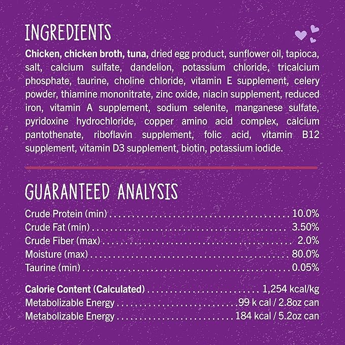 Stella & Chewy's Carnivore Cravings Purrfect Paté - Premium Grain-Free Wet Cat Food - Chicken & Tuna Recipe - High Protein with Bone Broth - Perfect for Picky Eaters - 5.2oz Cans (24 Pack)