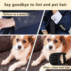 Pet Hair Removal Glove, Reusable Washable Pet Hair Remover for Cats Dogs, Electrostatic Cat Grooming Gloves for Pet Hair, Efficient Dog Hair Remover for Couch,Furniture,Clothes (Black)