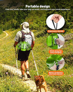 Portable Dog Water Bottle Bowl - 77 oz Travel Water Bowl Dispenser for Dogs Leak Proof, Suitable for Large Pet Drinking, A Must Have for Outdoor, Camping, Walking, Beach, Hunting Other Scenes （Green）