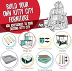 Kitty City Claw Indoor and Outdoor Mega Kit Cat Furniture, Cat Sleeper, Outdoor Kennel