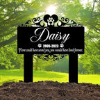 Custom Pet Grave Markers Dog | Custom Pet Headstones for Dogs | Best Memorial Gifts to Tribute Your 4-Legged Companions | Personalized Grave Marker for Furry Friends with Flower Picture Frame