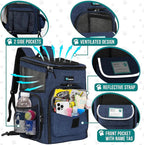 PetAmi Dog Backpack Carrier, Airline Approved Cat Backpacks for Carrying Small Large Cats, Pet Carrier Back Pack, Ventilated Soft Sided for Travel, Hiking, Camping, Max 18 lbs, Navy