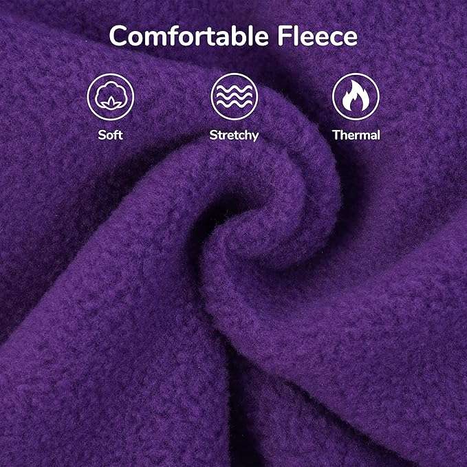 PUMYPOREITY Fleece Sphynx Cat Clothes, Warm Thick Cat Sweater, Soft Winter Coat for Hairless Cats, Cold Weather Pet Sweater for Dogs and Cats, Purple, 2XL