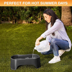 Neater Pet Brands Extra Large Water Bowl for Dogs, Outdoor Dog Water Bowl (2.25 Gallon Extra-Large Capacity), Big Trough Style Food Dish for Indoors or Outside, No Spill Large Dog Bowls, Black