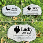 Zatanmulo Personalized Pet Memorial Stone, Garden Memorial Stone Personalized, Chicken Headstone, Cock Tombstone, Memorial Plaque Outdoor, Garden Stepping Stone (Chicken)