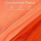 cyeollo Fleece Dog Sweater Vest, Reflective Doggie Sweatshirt Pullover Dog Jacket for Small Medium Large Dogs Clothes Boy Girl Pets, Orange & Red L