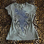 Gothic Tees for Women Y2K Grunge Graphic Short Sleeve Crew Neck T-Shirts 90s Vintage Aesthetic Emo Clothes