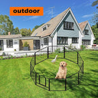 Dog Playpen Designed for Dogs, 32 inch 10 Panels.Perfect Dog Pen for Camping, Yard, RV, Garden Fence, Black (Black, 32inch, 10)