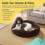 Best Friends by Sheri Bundle Set The Original Calming Lux Donut Cuddler Cat and Dog Bed + Pet Throw Blanket Dark Chocolate Medium 30" x 30"