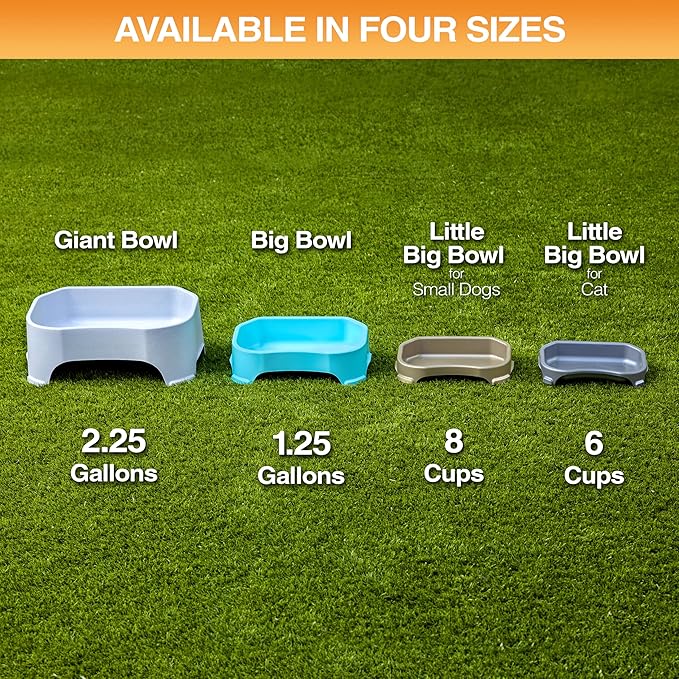 Neater Pet Brands Large Water Bowl for Dogs, Outdoor Dog Water Bowl (1.25 Gallon Extra-Large Capacity), Big Trough Style Food Dish for Indoors or Outside, No Spill Large Dog Bowls, Vanilla Bean